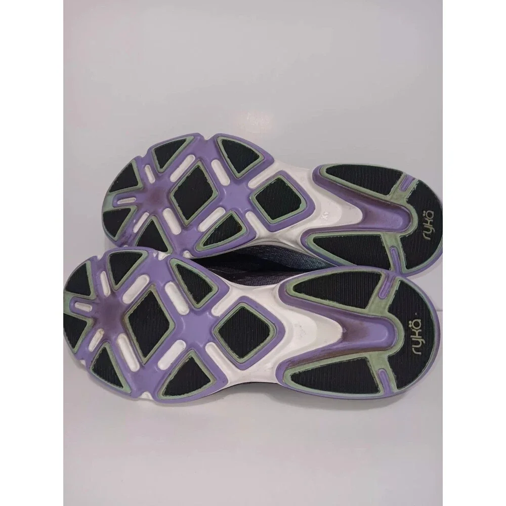 Ryka Women's Devotion Plus Black Blue Purple Sneakers Sz 10M